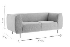 Miliboo Design-Sofa aus Bouclé-Stoff taupe 2/3-Sitzer MORRIS* Design-sofas