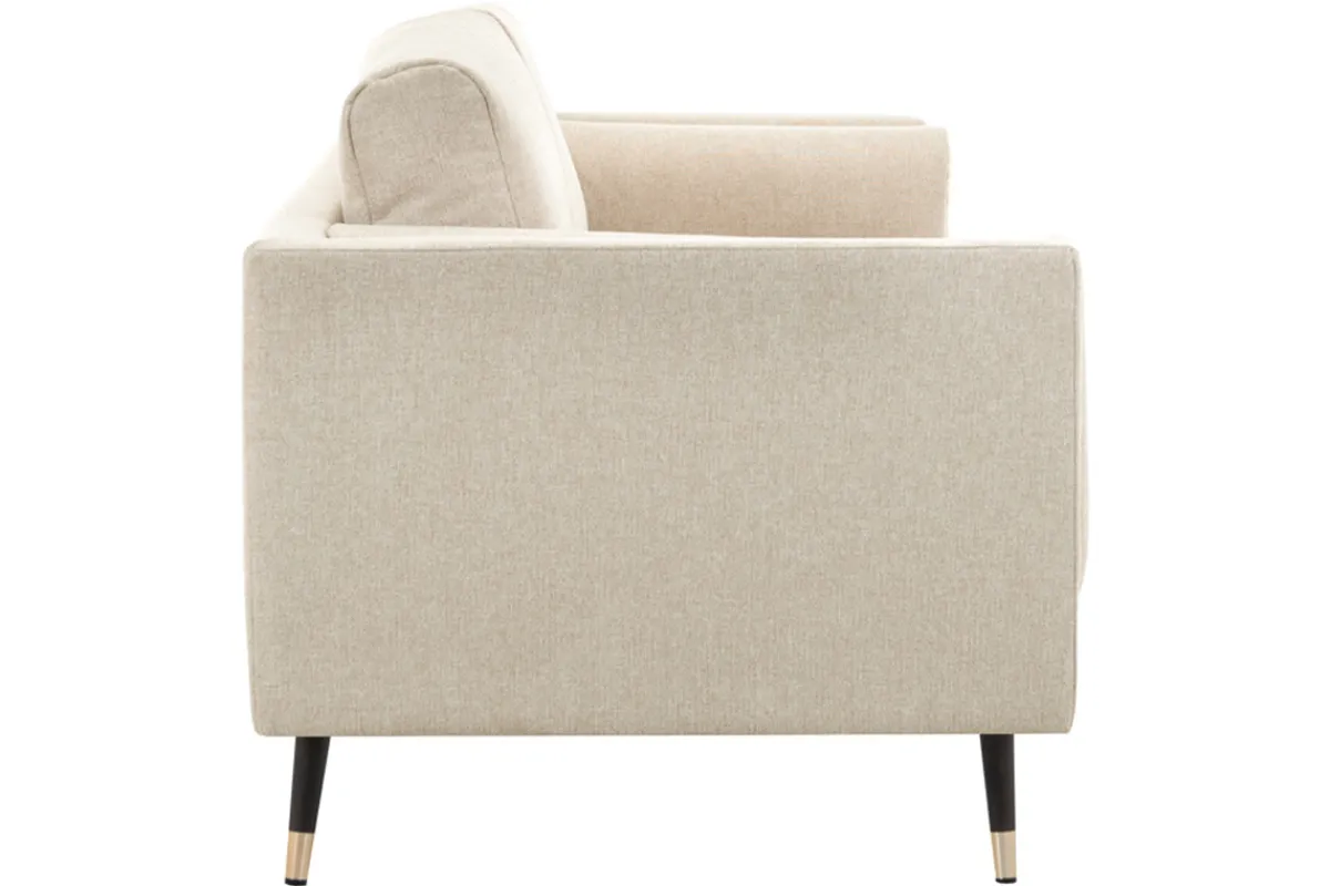 Miliboo Design-Sofa aus cappuccino-beige-meliertem Stoff 2-Sitzer STING* Design-sofas