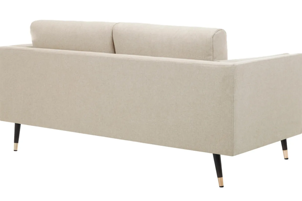 Miliboo Design-Sofa aus cappuccino-beige-meliertem Stoff 2-Sitzer STING* Design-sofas