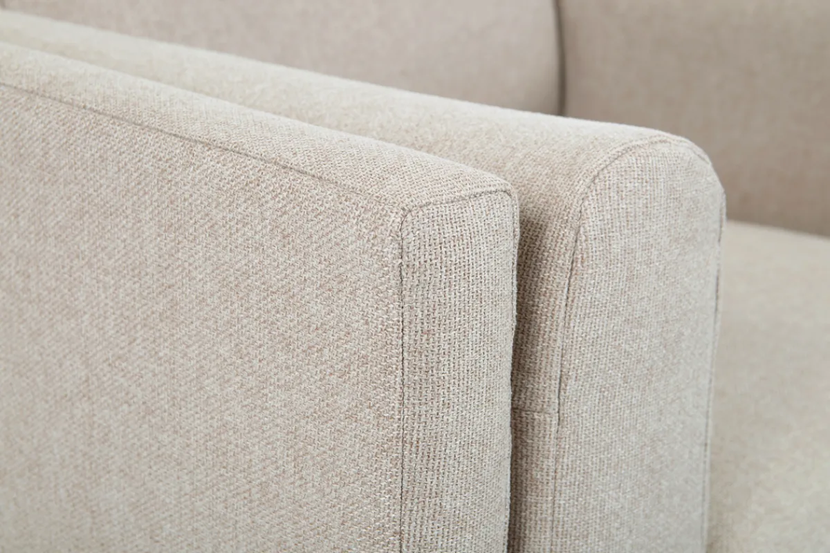 Miliboo Design-Sofa aus cappuccino-beige-meliertem Stoff 2-Sitzer STING* Design-sofas
