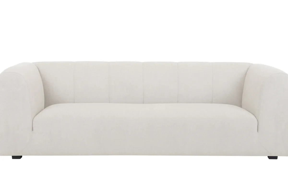 Miliboo Design-Sofa aus hellbeigem Stoff 4-Sitzer OLIVEIRO* Design-sofas