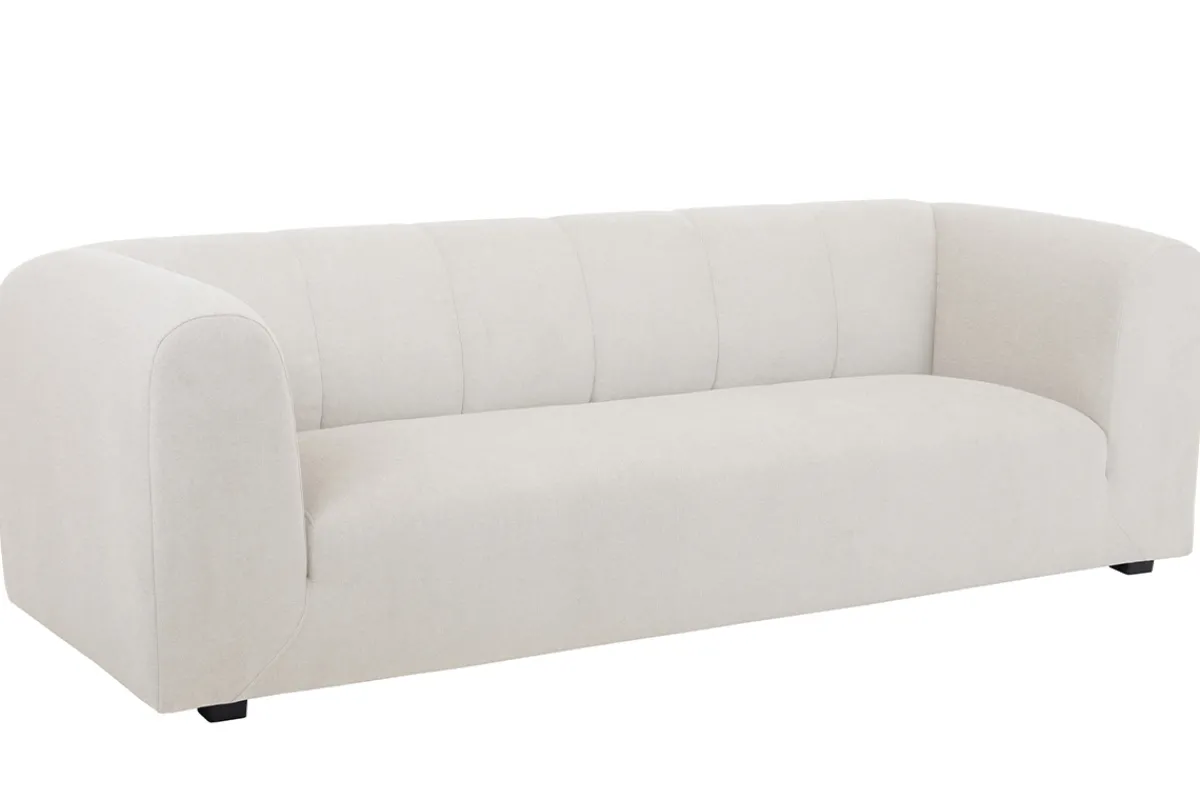 Miliboo Design-Sofa aus hellbeigem Stoff 4-Sitzer OLIVEIRO* Design-sofas