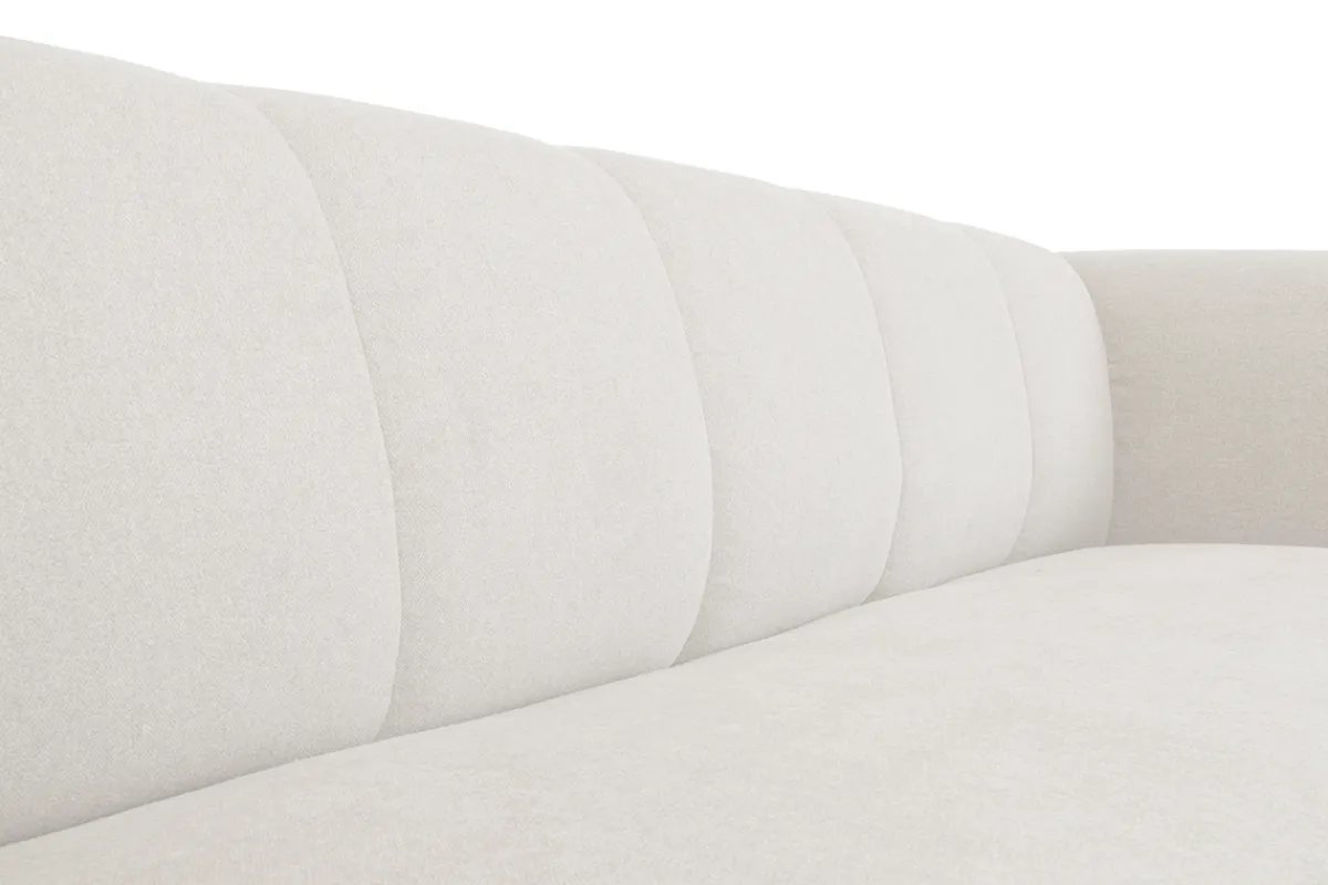 Miliboo Design-Sofa aus hellbeigem Stoff 4-Sitzer OLIVEIRO* Design-sofas