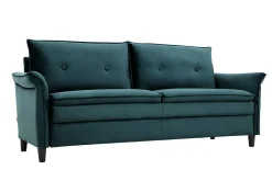 Miliboo Design-Sofa aus Samt Petrolblau 3 Plätze CLIFF* Design-sofas