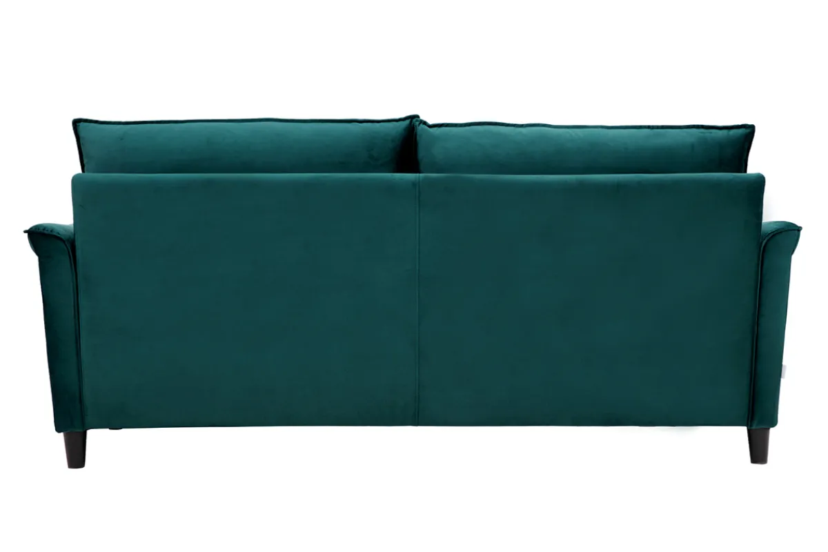 Miliboo Design-Sofa aus Samt Petrolblau 3 Plätze CLIFF* Design-sofas