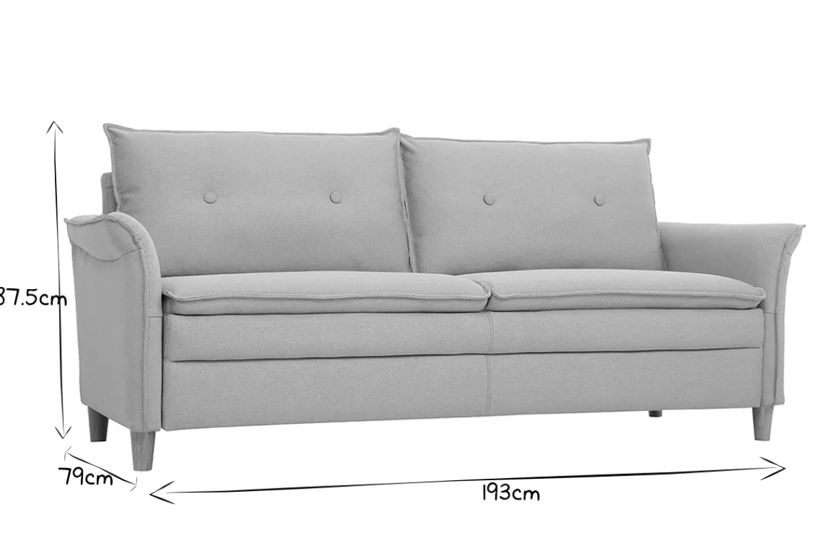 Miliboo Design-Sofa aus Samt Petrolblau 3 Plätze CLIFF* Design-sofas
