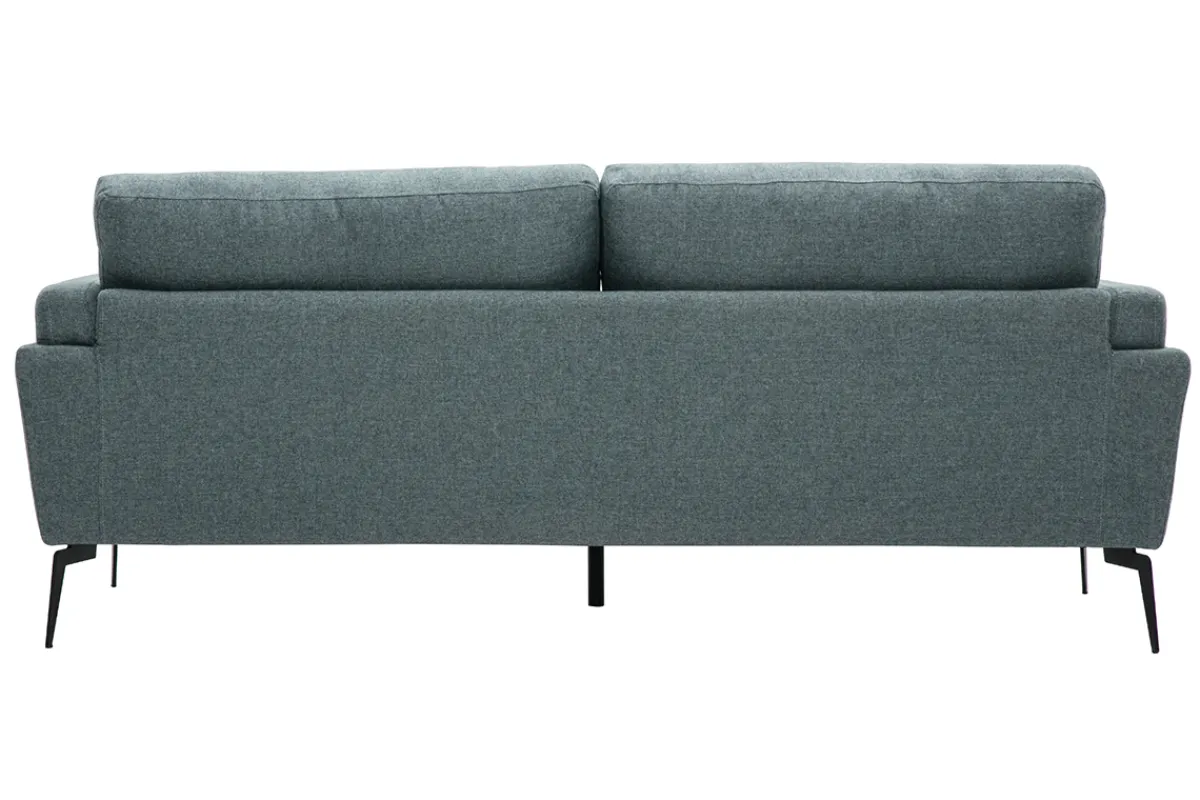 Miliboo Design-Sofa im graugrünen Samtdesign mit schwarzem Metallfuß 3-Sitzer MOSCO* Design-sofas
