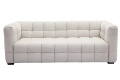 Miliboo Design-Sofa mit beigem Stoff im Samtdesign 3-Sitzer CORTO* Design-sofas