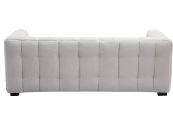 Miliboo Design-Sofa mit beigem Stoff im Samtdesign 3-Sitzer CORTO* Design-sofas