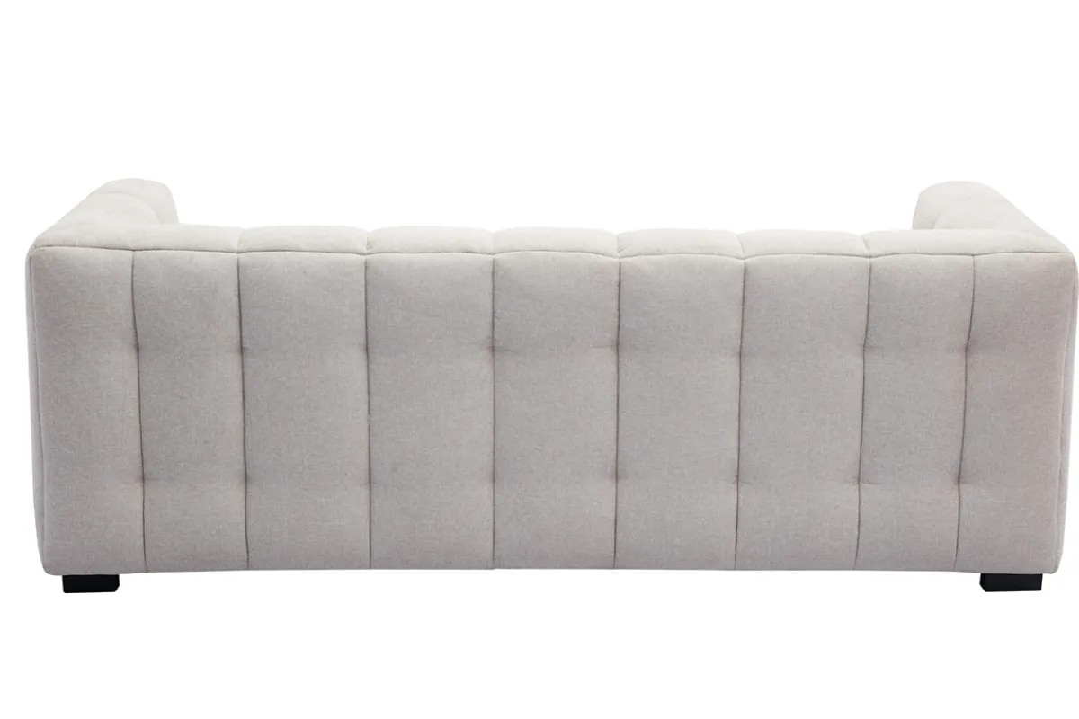 Miliboo Design-Sofa mit beigem Stoff im Samtdesign 3-Sitzer CORTO* Design-sofas