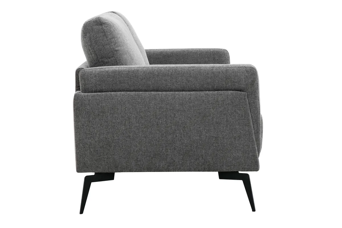Miliboo Design-Sofa mit grauem Stoff im Samtdesign 2-Sitzer MOSCO* Design-sofas