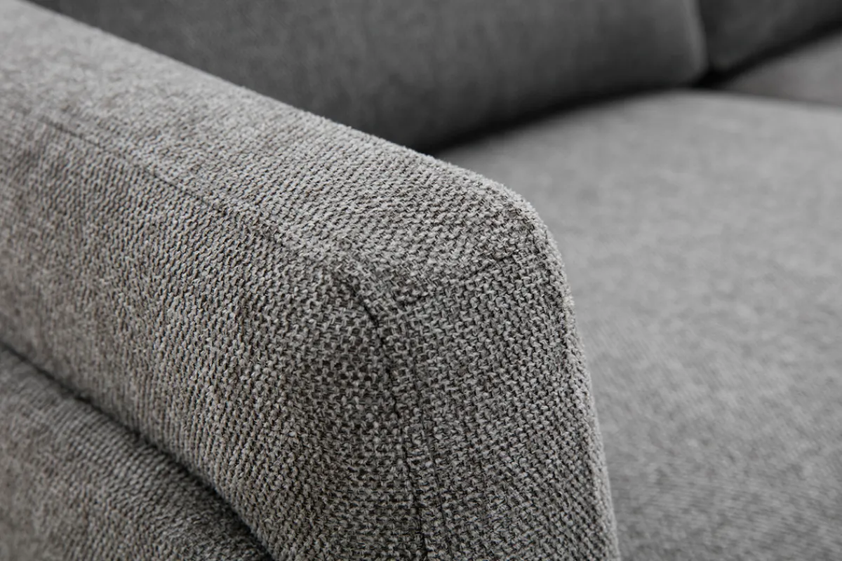 Miliboo Design-Sofa mit grauem Stoff im Samtdesign 2-Sitzer MOSCO* Design-sofas
