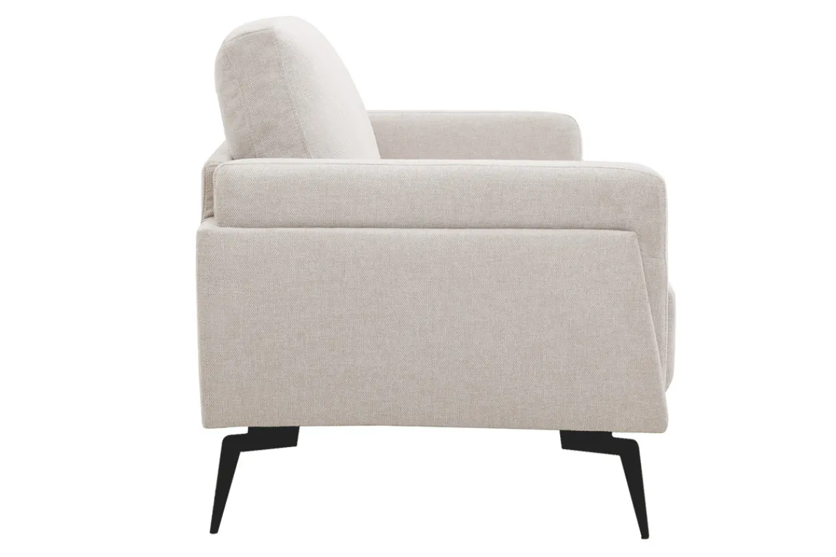 Miliboo Design-Sofa mit Stoff im Samtdesign Beige 2-Sitzer MOSCO* Design-sofas