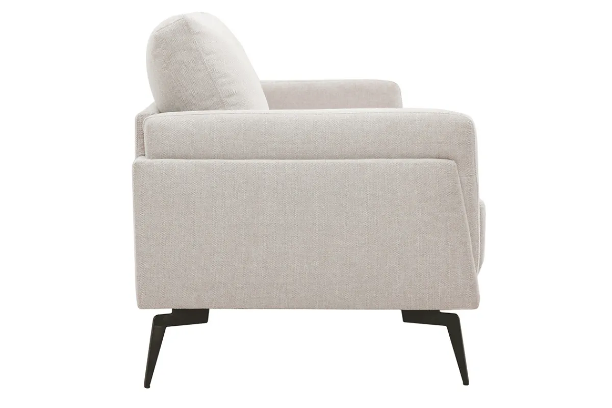 Miliboo Design-Sofa mit Stoff im Samtdesign Beige 3-Sitzer MOSCO* Design-sofas