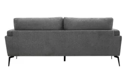 Miliboo Design-Sofa mit Stoff im Samtdesign Grau 3-Sitzer MOSCO* Design-sofas