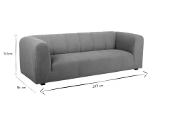 Miliboo Design-Sofa mit Stoff im Samtdesign Terracotta 3-4-Sitzer OLIVEIRO* Design-sofas