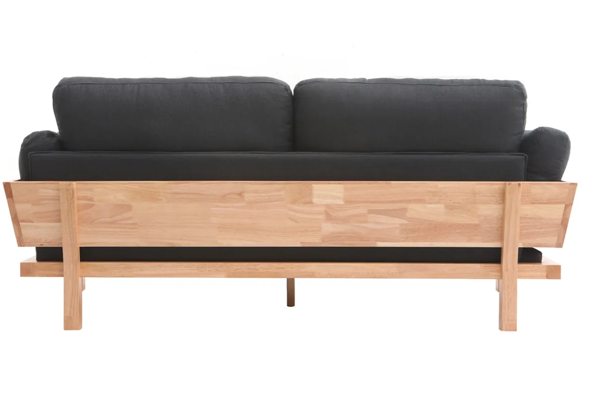 Miliboo Design-Sofa 3-Sitzer abziehbarer, anthrazitgrauer Stoff YNOK* Design-sofas