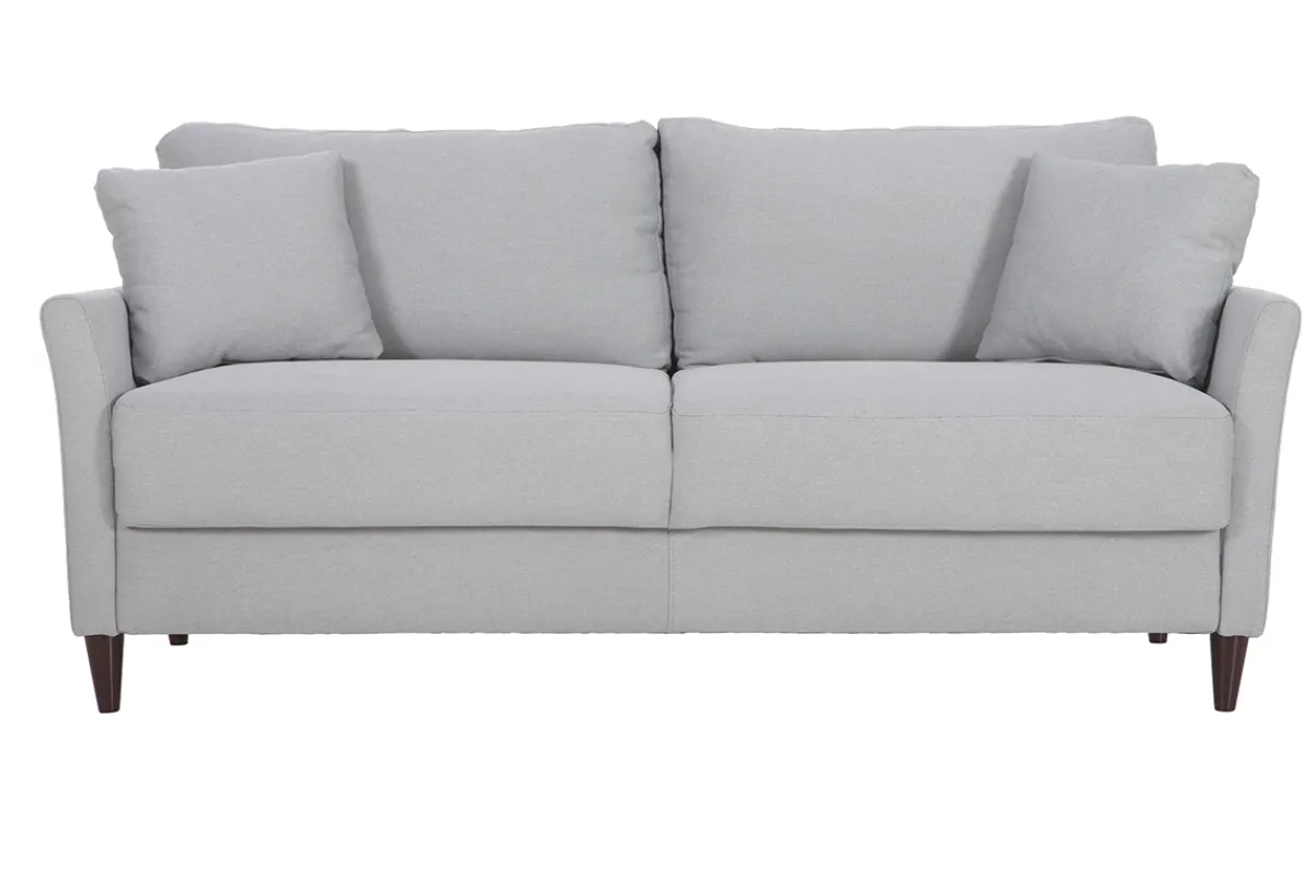 Miliboo Design-Sofa 3-Sitzer aus hellgrauem Stoff mit Stauraum MEDLEY* Design-sofas