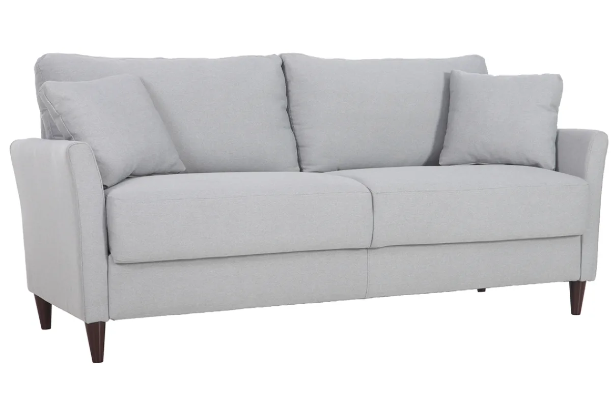Miliboo Design-Sofa 3-Sitzer aus hellgrauem Stoff mit Stauraum MEDLEY* Design-sofas