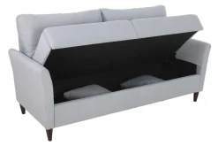 Miliboo Design-Sofa 3-Sitzer aus hellgrauem Stoff mit Stauraum MEDLEY* Design-sofas