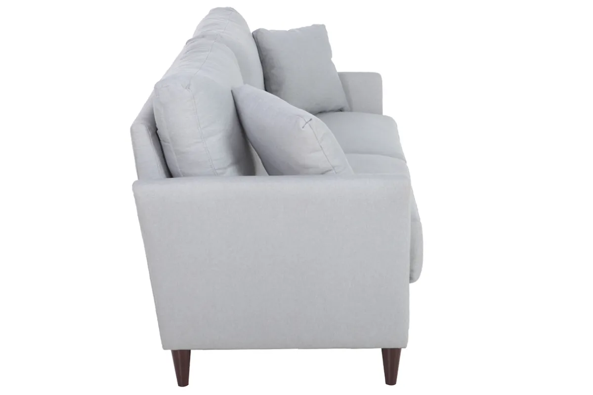 Miliboo Design-Sofa 3-Sitzer aus hellgrauem Stoff mit Stauraum MEDLEY* Design-sofas