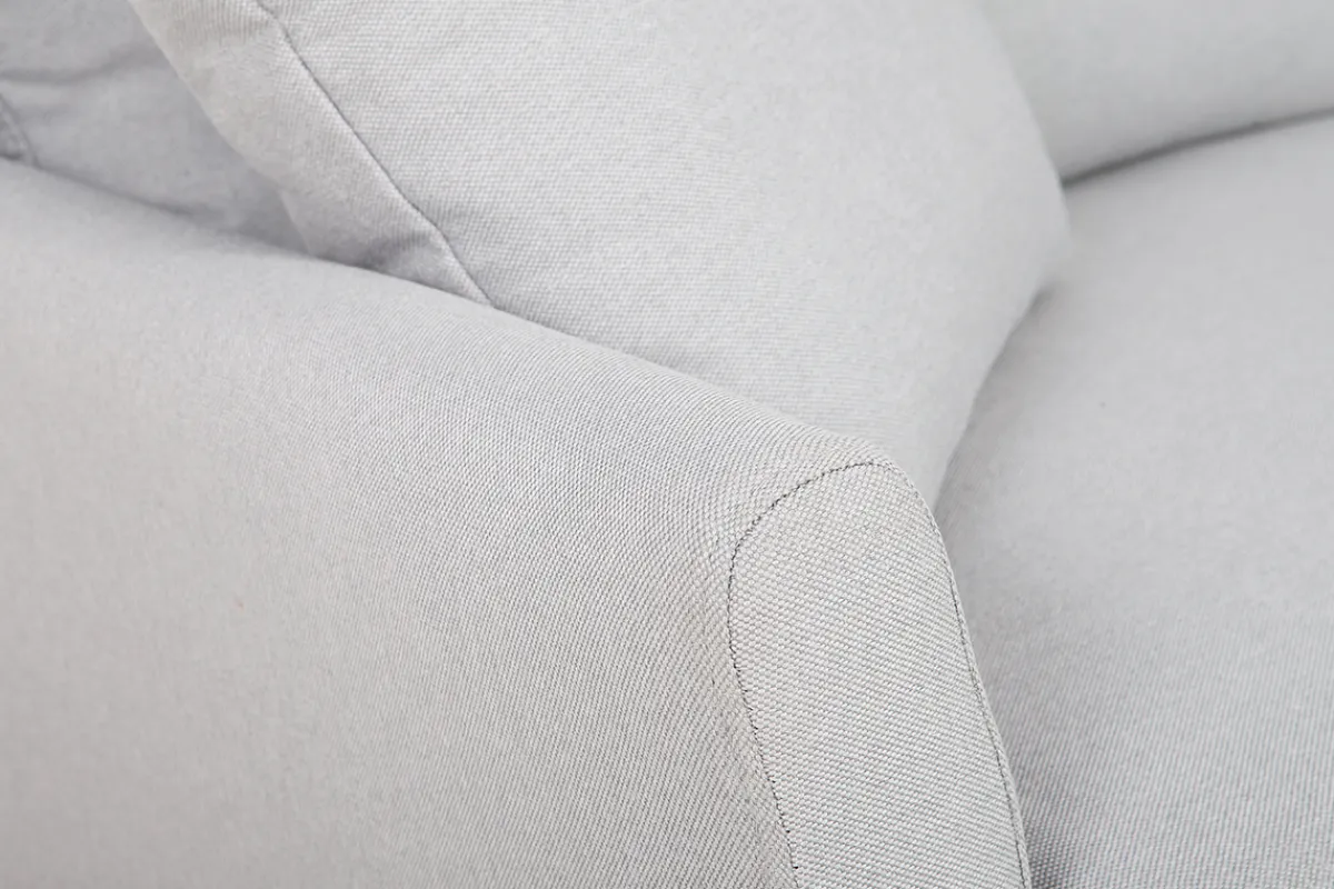 Miliboo Design-Sofa 3-Sitzer aus hellgrauem Stoff mit Stauraum MEDLEY* Design-sofas