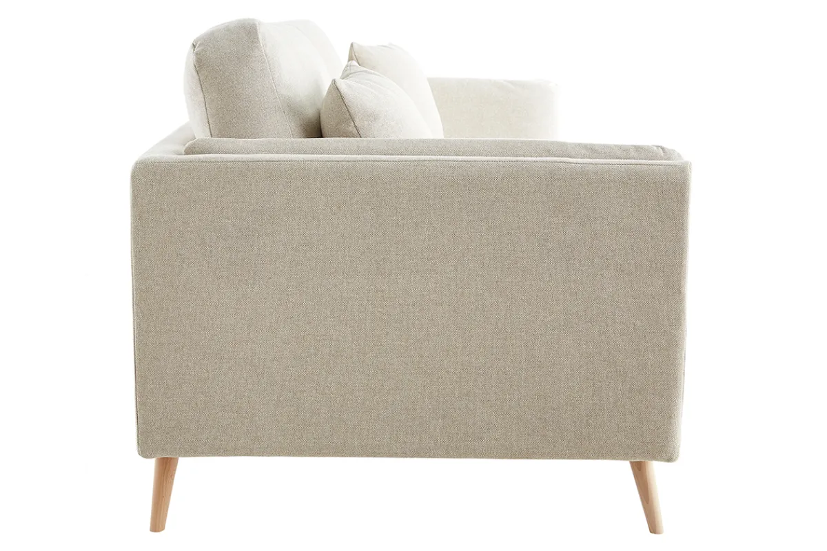 Miliboo Design-Sofa 3-Sitzer aus naturbeigem Stoff VOGUE* Design-sofas