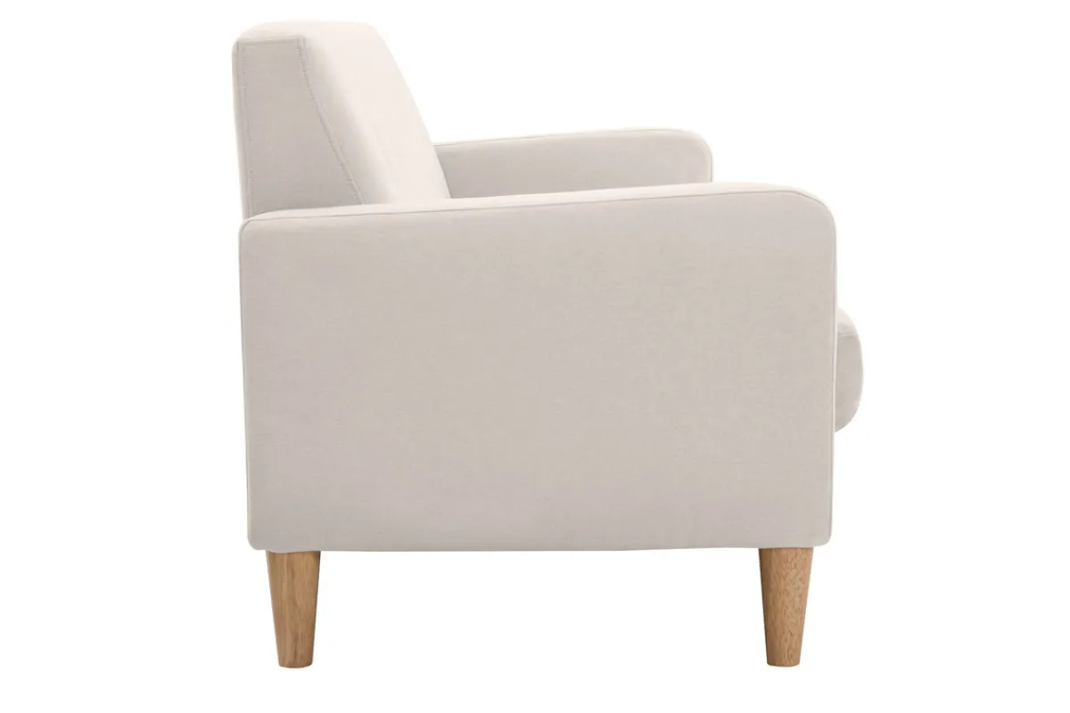 Miliboo Design-Sofa skandinavisch naturfarbener Stoff 3-Sitzer LUNA* Design-sofas