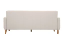 Miliboo Design-Sofa skandinavisch naturfarbener Stoff 3-Sitzer LUNA* Design-sofas