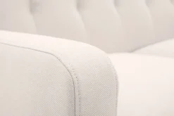 Miliboo Design-Sofa skandinavisch naturfarbener Stoff 3-Sitzer LUNA* Design-sofas