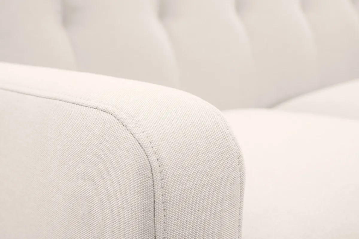 Miliboo Design-Sofa skandinavisch naturfarbener Stoff 3-Sitzer LUNA* Design-sofas