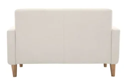 Miliboo Design-Sofa skandinavisch naturfarbener Stoff 2-Sitzer LUNA* Design-sofas