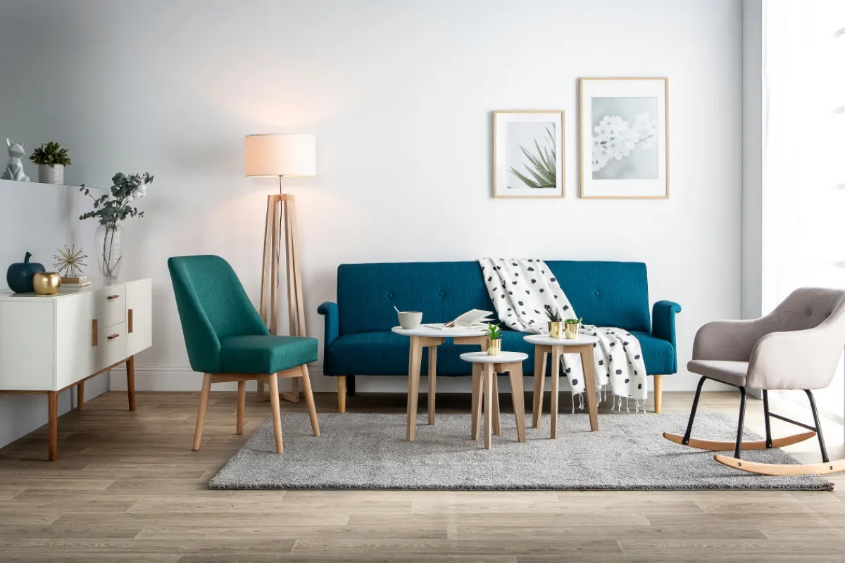 Miliboo Design-Sofa verstellbar Blau OSCAR* Design-sofas|Schlafsofas