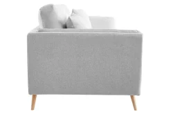 Miliboo Design-Sofa VOGUE drei Sitze aus hellgrauem Samt* Design-sofas