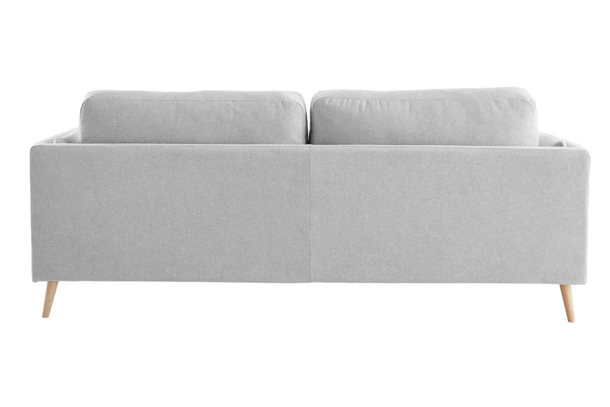 Miliboo Design-Sofa VOGUE drei Sitze aus hellgrauem Samt* Design-sofas