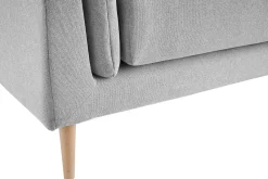 Miliboo Design-Sofa VOGUE drei Sitze aus hellgrauem Samt* Design-sofas