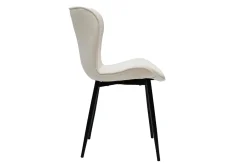 Miliboo Design-Stühle aus beigem Cord mit Samteffekt und schwarzen Metallbeinen (2er-Set) ADDICT* Design-stühle