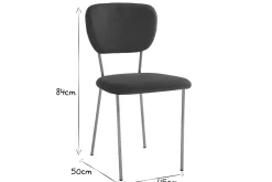 Miliboo Design-Stühle aus blauem Samt und vergoldetem Metallgestell - 2er-Satz LEPIDUS* Design-stühle