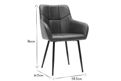 Miliboo Design-Stühle aus braunem Polyurethan und schwarzem Metall (2er-Set) MONTERO* Design-stühle