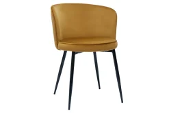 Miliboo Design-Stühle aus bronzefarbenem Samt und schwarzem Metall (2er-Set) SERIF* Design-stühle