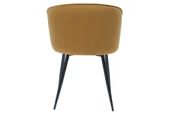 Miliboo Design-Stühle aus bronzefarbenem Samt und schwarzem Metall (2er-Set) SERIF* Design-stühle