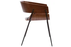 Miliboo Design-Stühle aus dunklem Holz und schwarzem Metall (2er-Set) WESS* Design-stühle