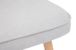 Miliboo Design-Stühle aus grauem Stoff mit Samteffekt und Füße aus Holz (2er-Set) FANETTE* Design-stühle