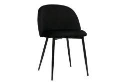 Miliboo Design-Stühle aus schwarzem Samt und schwarzem Metall (2er-Set) CELESTE* Design-stühle