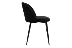 Miliboo Design-Stühle aus schwarzem Samt und schwarzem Metall (2er-Set) CELESTE* Design-stühle