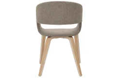 Miliboo Design-Stühle aus taupefarbenem Stoff mit hellen Holzbeinen (2er-Set) SLAM* Design-stühle