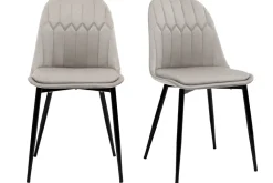 Miliboo Design-Stühle aus taupefarbenem Samt und Metallbeinen (2er-Set) FUSE* Design-stühle