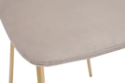 Miliboo Design-Stühle aus taupefarbenem Samt und vergoldetem Metall (2er-Set) LEPIDUS* Design-stühle