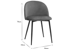 Miliboo Design-Stühle aus terracottafarbenem Samtstoff und schwarzem Metall (2er-Set) CELESTE* Design-stühle