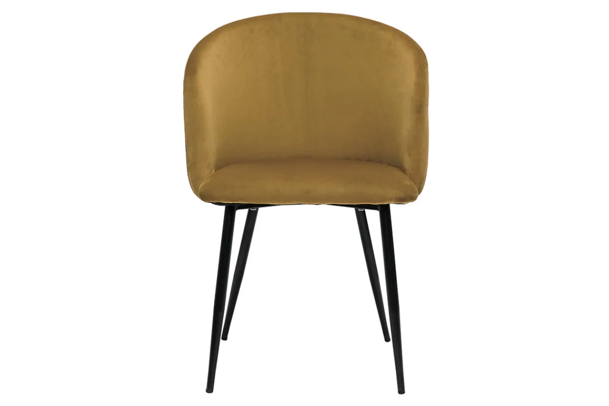 Miliboo Design-Stühle in bronzefarbenem Samt (2er-Set) VANITY* Design-stühle